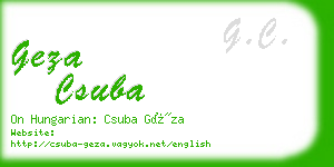 geza csuba business card